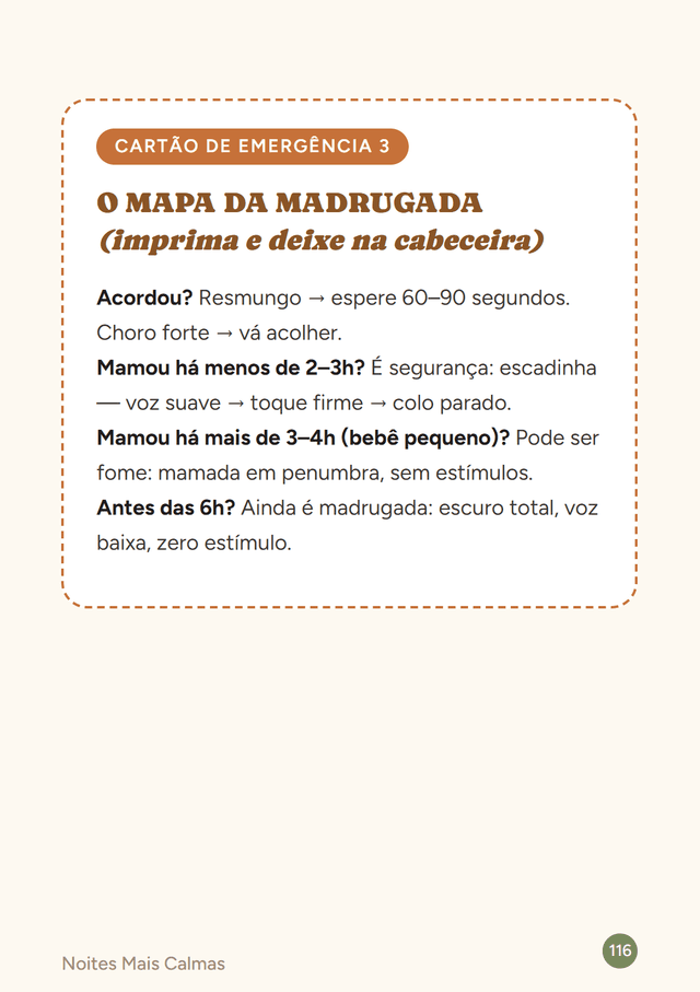 Cartão de emergência: o mapa da madrugada, para imprimir e deixar na cabeceira