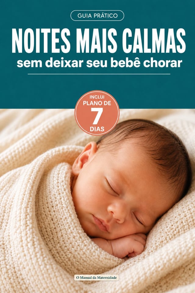 A cartilha Noites Mais Calmas, sem deixar seu bebê chorar